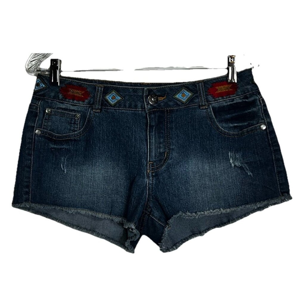 Ci Sono Denim Collection Embroidered Jean Shorts Women’s‎ Size Large